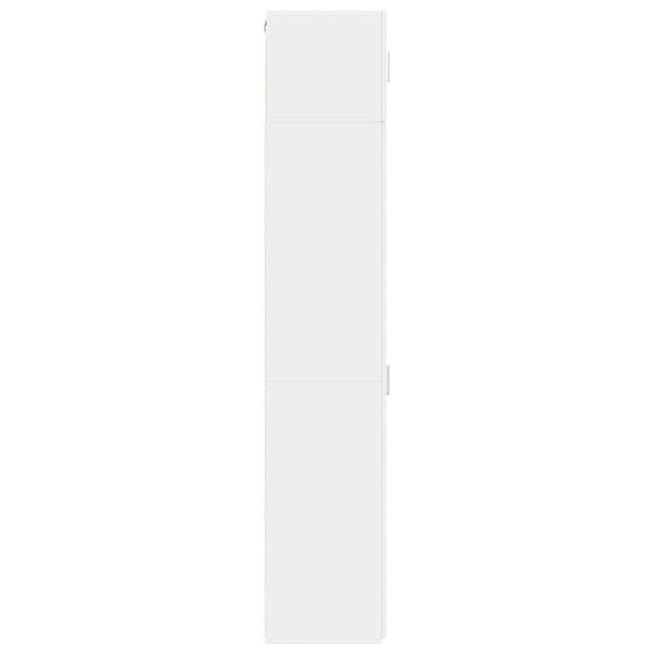 Förvaringsskåp smalt vit 30x42,5x225 cm konstruerat trä