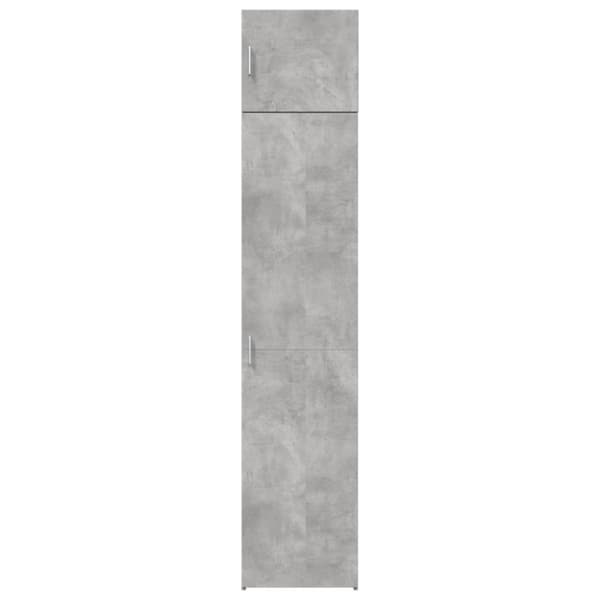 skab 45x42,5x225 cm smalt konstrueret træ betongrå