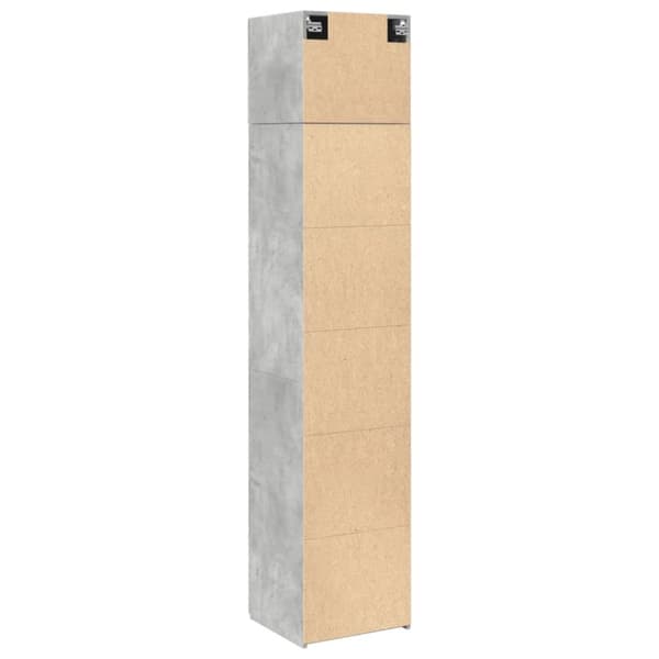 skab 45x42,5x225 cm smalt konstrueret træ betongrå