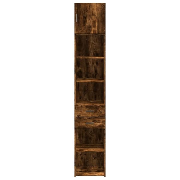 skab 40x42,5x225 cm smalt konstrueret træ røget egetræsfarve