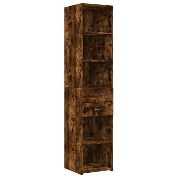 skab 40x42,5x225 cm smalt konstrueret træ røget egetræsfarve