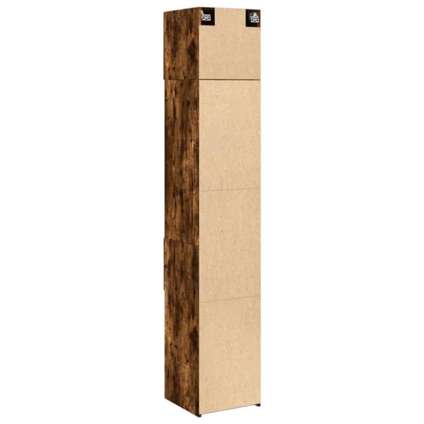 skab 40x42,5x225 cm smalt konstrueret træ røget egetræsfarve