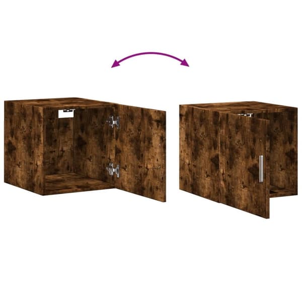skab 40x42,5x225 cm smalt konstrueret træ røget egetræsfarve