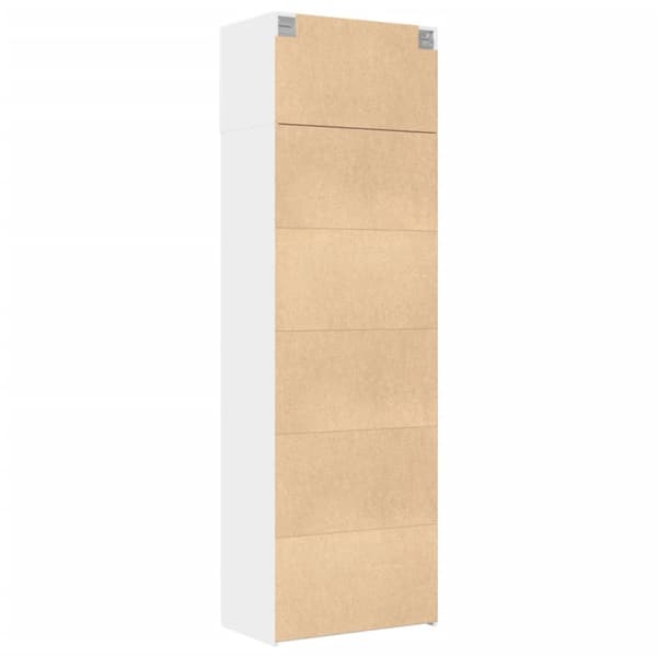 opbevaringsskab 70x42,5x225 cm konstrueret træ hvid