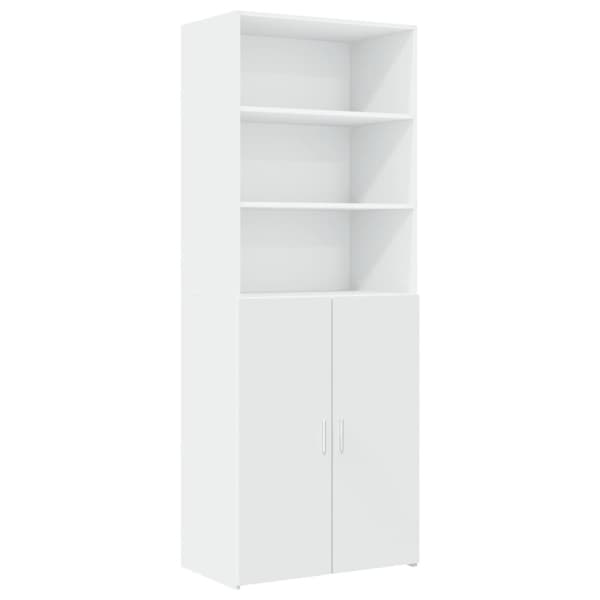 opbevaringsskab 70x42,5x225 cm konstrueret træ hvid