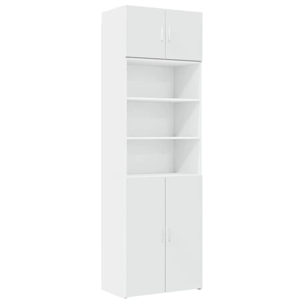 opbevaringsskab 70x42,5x225 cm konstrueret træ hvid