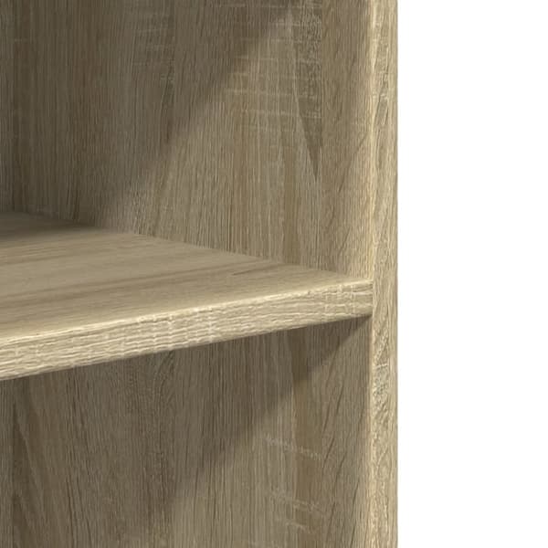 sidebord med hjul 55x60x78 cm konstrueret træ sonoma-eg