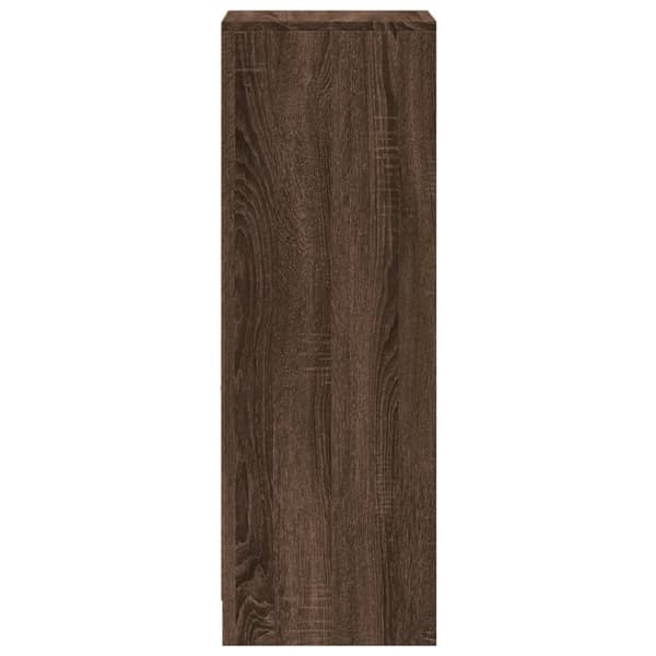 Senkki LED-valoilla ruskea tammi 38x34x100 cm tekninen puu