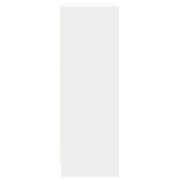 Senkki LED-valoilla valkoinen 77x34x100 cm tekninen puu