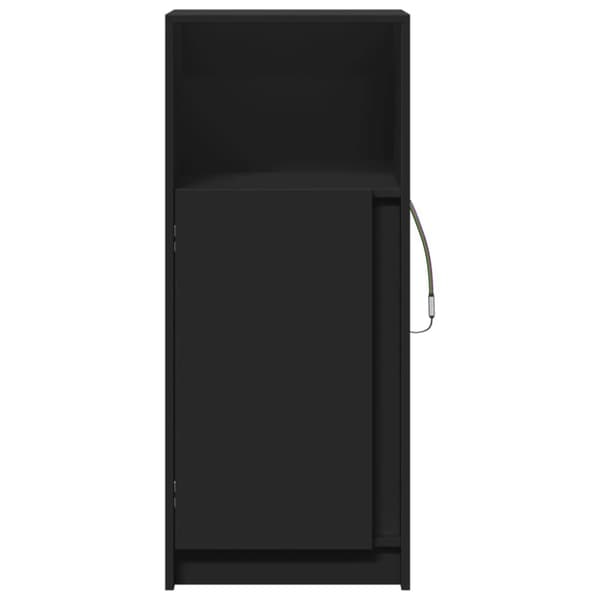 Senkki LED-valoilla musta 42,5x34x100 cm tekninen puu