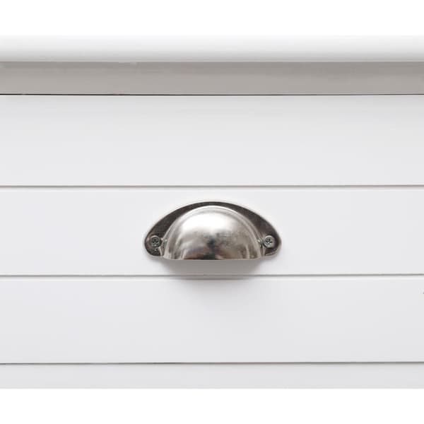 skænk 108x30x76 cm massivt kejsertræ hvid