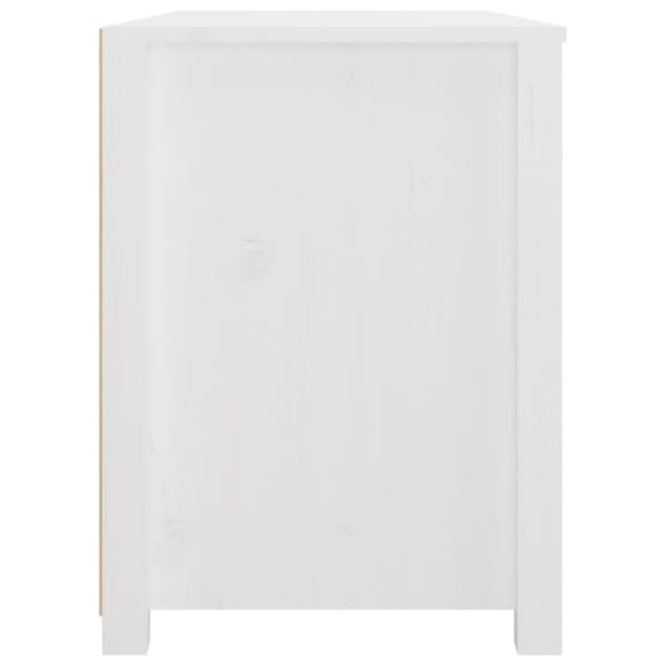 kommode 100x40x54 cm massivt fyrretræ hvid