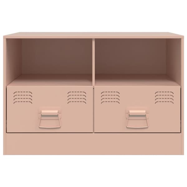 tv-borde 2 stk. 67x39x44 cm stål lyserød