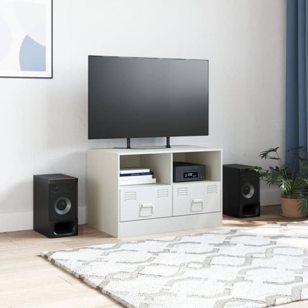 tv-bord 67x39x44 cm stål hvid