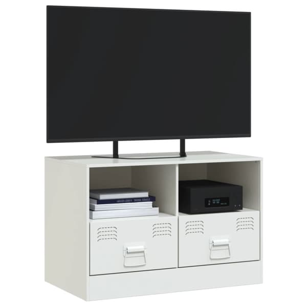tv-bord 67x39x44 cm stål hvid