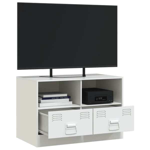 tv-bord 67x39x44 cm stål hvid