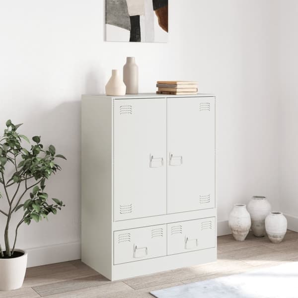 skab 67x39x95 cm stål hvid