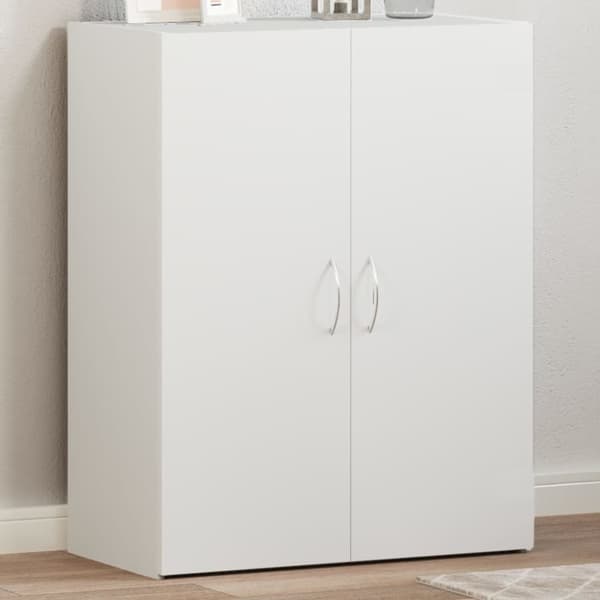 arkivskab 60x32x77,5 cm konstrueret træ hvid