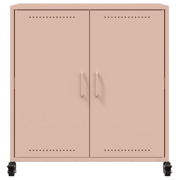 Sidoskåp rosa 68,5x39x72 cm kallvalsat stål
