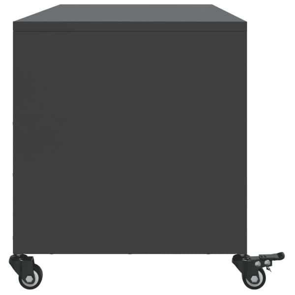 tv-bord 100,5x39x43,5 cm koldvalset stål sort
