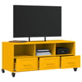 Miniatyrbillede 5 af 10: tv-bord 100,5x39x43,5 cm koldvalset stål sennepsgul