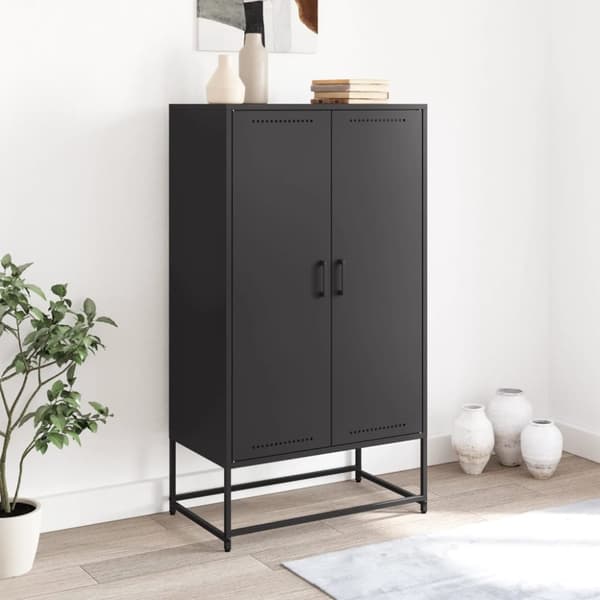 skab 68,5x38,5x123,5 cm stål sort