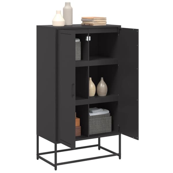 skab 68,5x38,5x123,5 cm stål sort