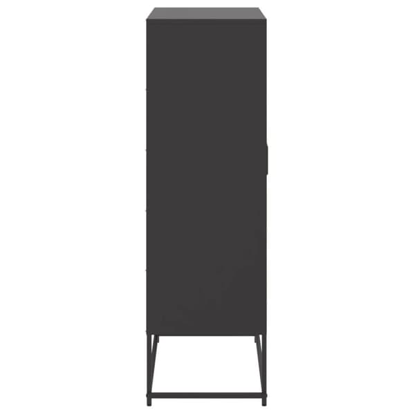 skab 68,5x38,5x123,5 cm stål sort