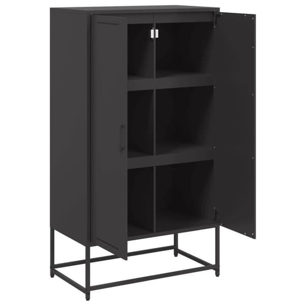 skab 68,5x38,5x123,5 cm stål sort