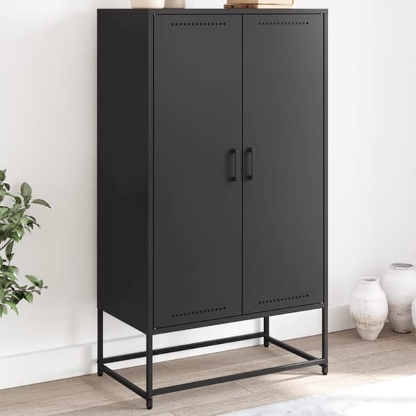 skab 68,5x38,5x123,5 cm stål sort