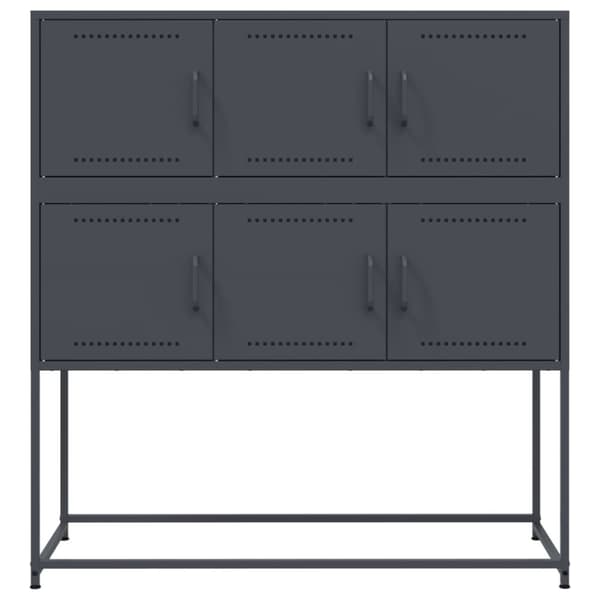 skænk 100,5x39x107 cm koldvalset stål antracitgrå