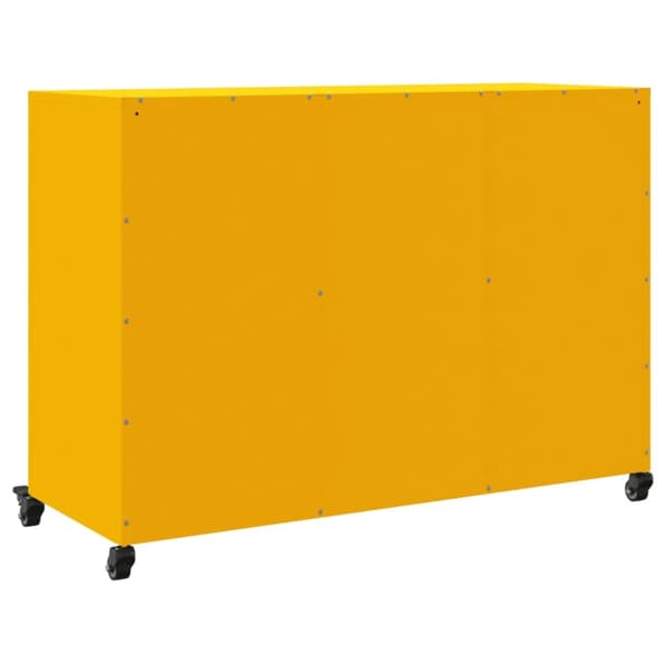 skænk 100,5x39x72 cm koldvalset stål sennepsgul