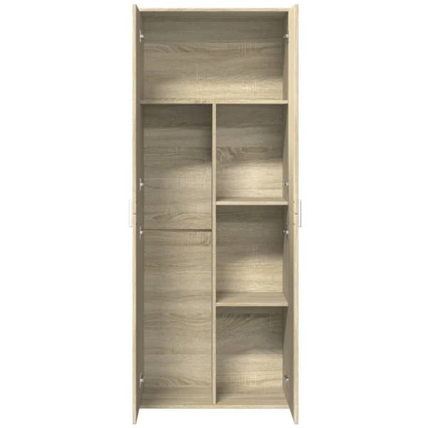 Högskåp sonoma-ek 70x35x180 cm konstruerat trä