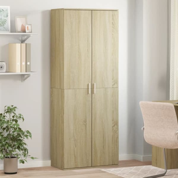 Högskåp sonoma-ek 70x35x180 cm konstruerat trä