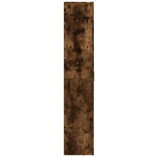 højskab 80x35x180 cm konstrueret træ røget egetræsfarve