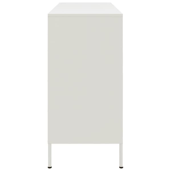 Sidoskåp vit 100,5x39x79 cm kallvalsat stål