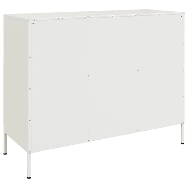 Sidoskåp vit 100,5x39x79 cm kallvalsat stål