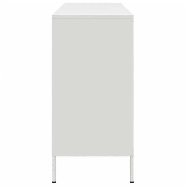 skænk 100,5x39x79 cm koldvalset stål hvid
