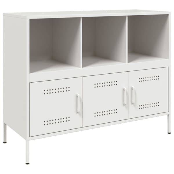 skænk 100,5x39x79 cm koldvalset stål hvid