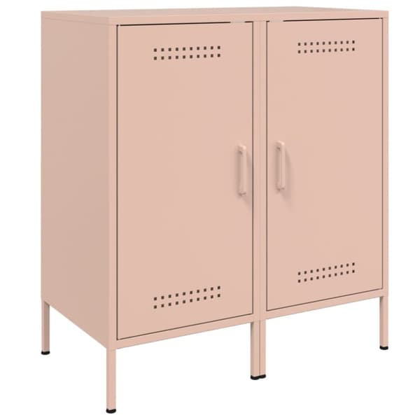 Skänk 2 st rosa 36x39x79 cm kallvalsat stål
