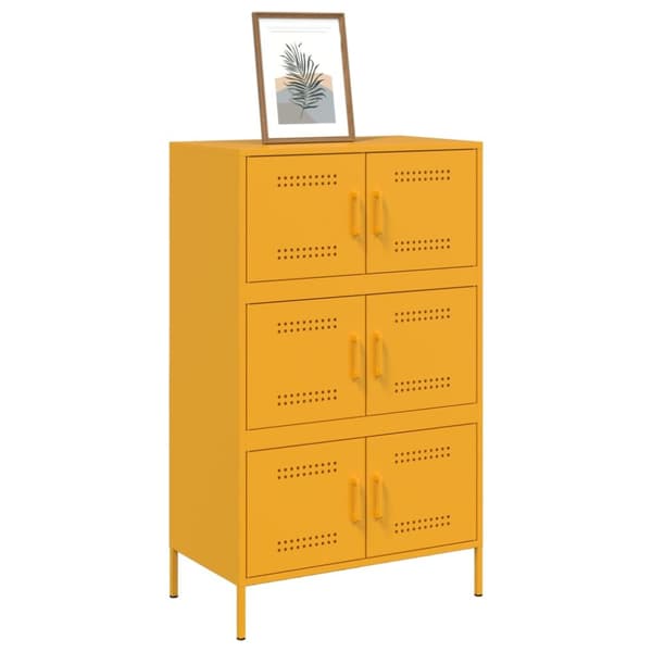 højskab 68x39x113 cm stål sennepsgul