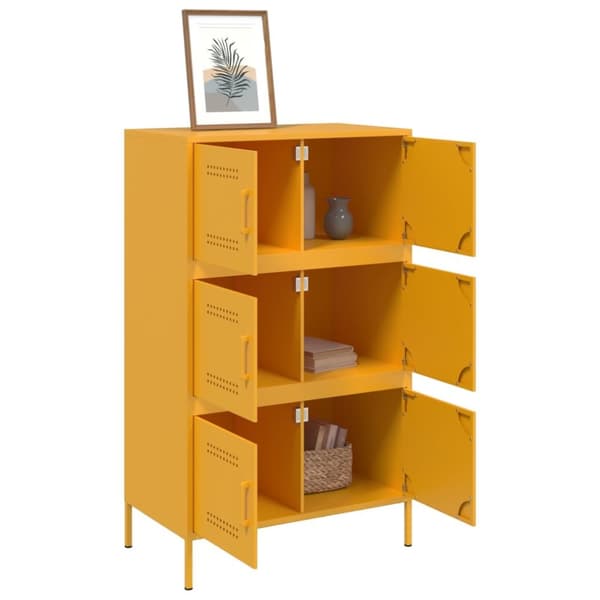 højskab 68x39x113 cm stål sennepsgul