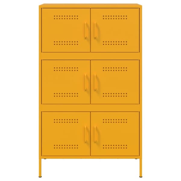 højskab 68x39x113 cm stål sennepsgul