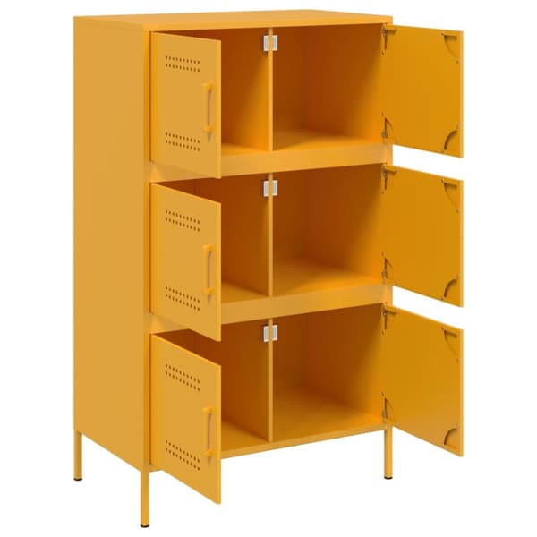 højskab 68x39x113 cm stål sennepsgul
