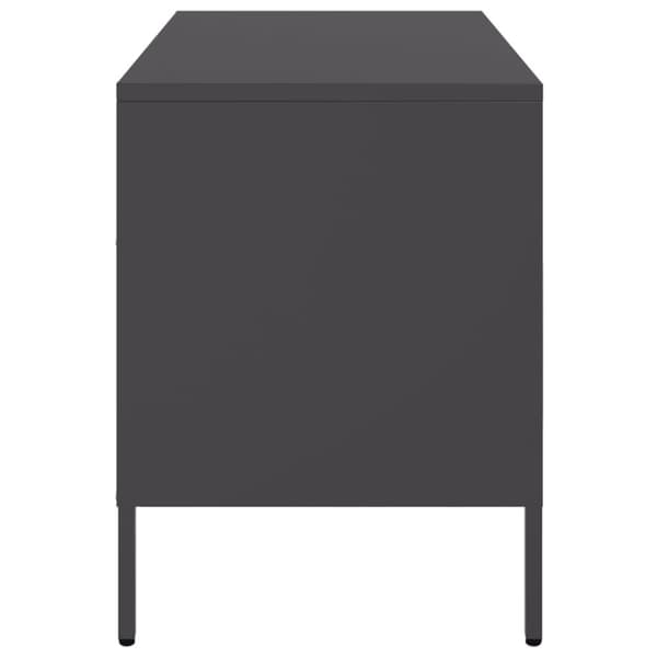 Tv-bänkar 2 st svart 68x39x50,5 cm kallvalsat stål
