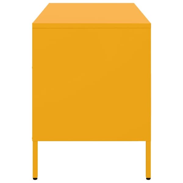 tv-bord 68x39x50,5 cm koldvalset stål sennepsgul