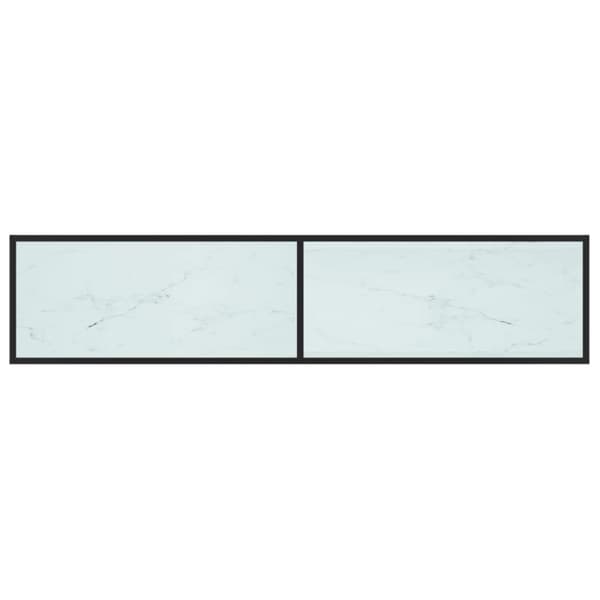 Tv-bänk vit marmor 180x40x40,5 cm härdat glas