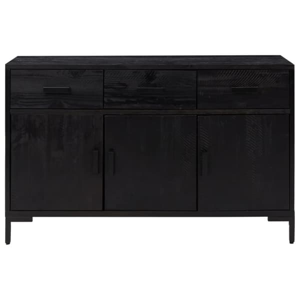 Senkki musta 110x35x70 cm täysi mänty