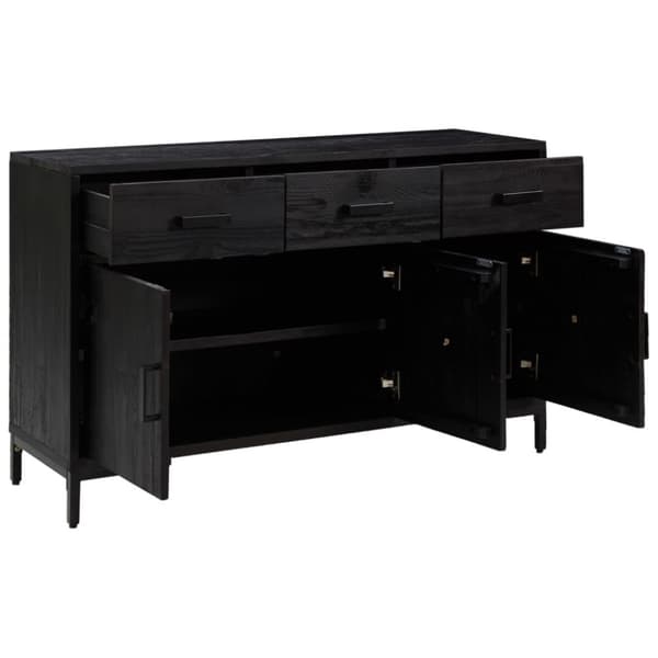 Senkki musta 110x35x70 cm täysi mänty