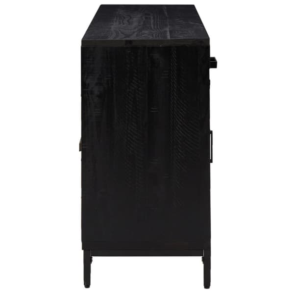 Senkki musta 110x35x70 cm täysi mänty